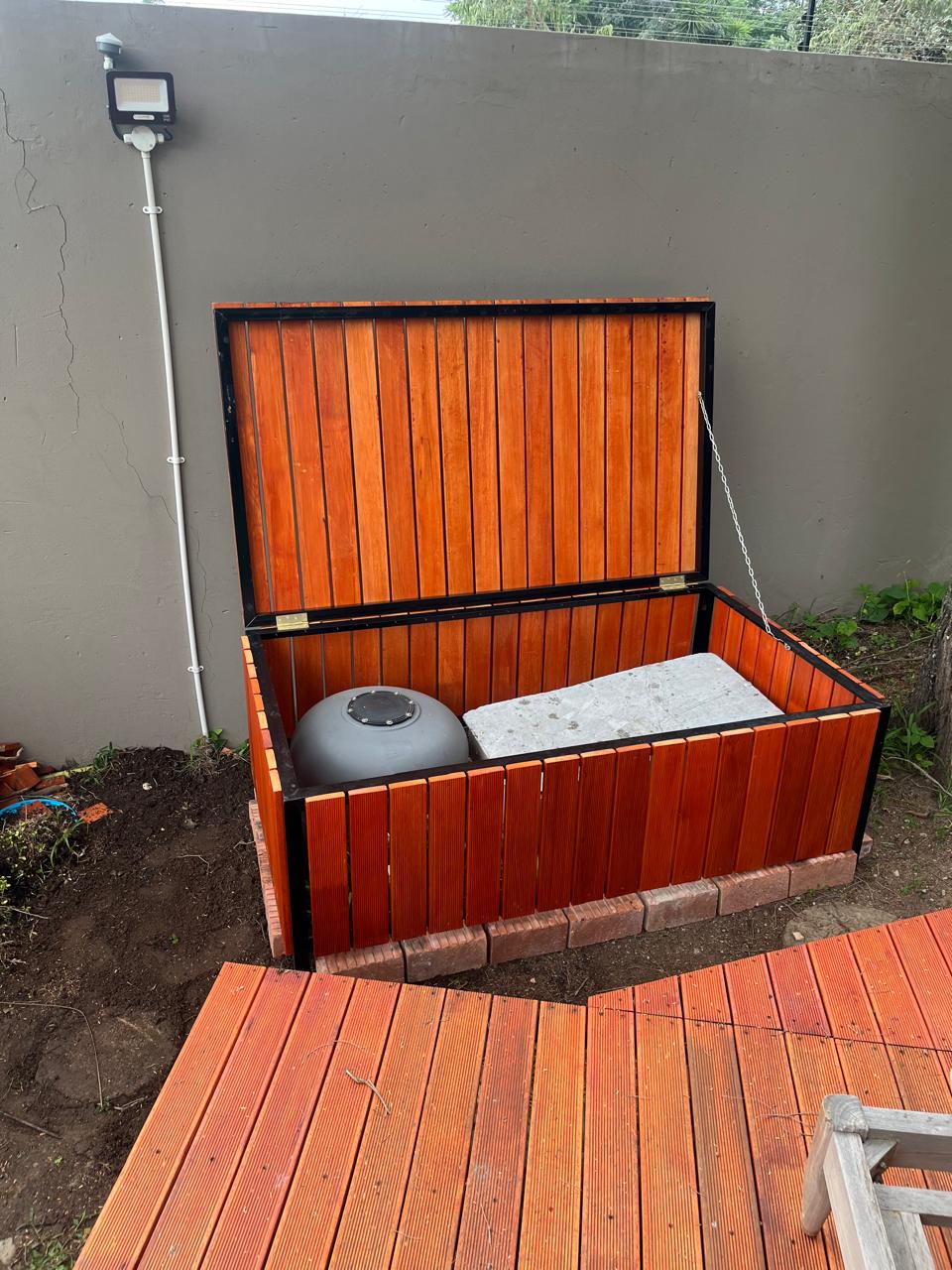 Custom outdoor storage box by WB Projects
